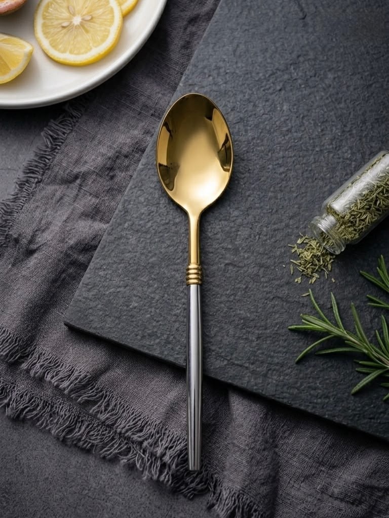 Dual Tone Gold & Silver Spoon AH-105 Moradabad
